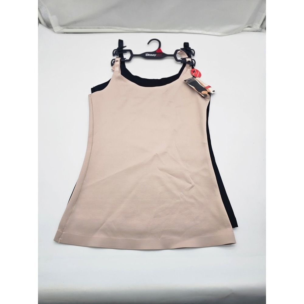 Skinnygirl Scuba Shaping Camis Women Large Black Nude NWT 2-Pack SG5503 - Picture 2 of 5